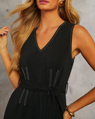 Easy Street Waist Tie Midi Dress