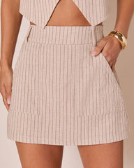 Henriette Pinstripe Mini Skort