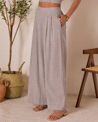 Thea High Rise Striped Pants