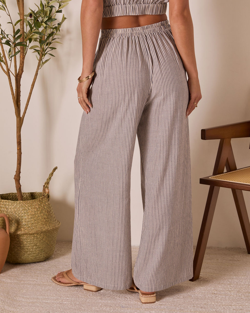 Thea High Rise Striped Pants