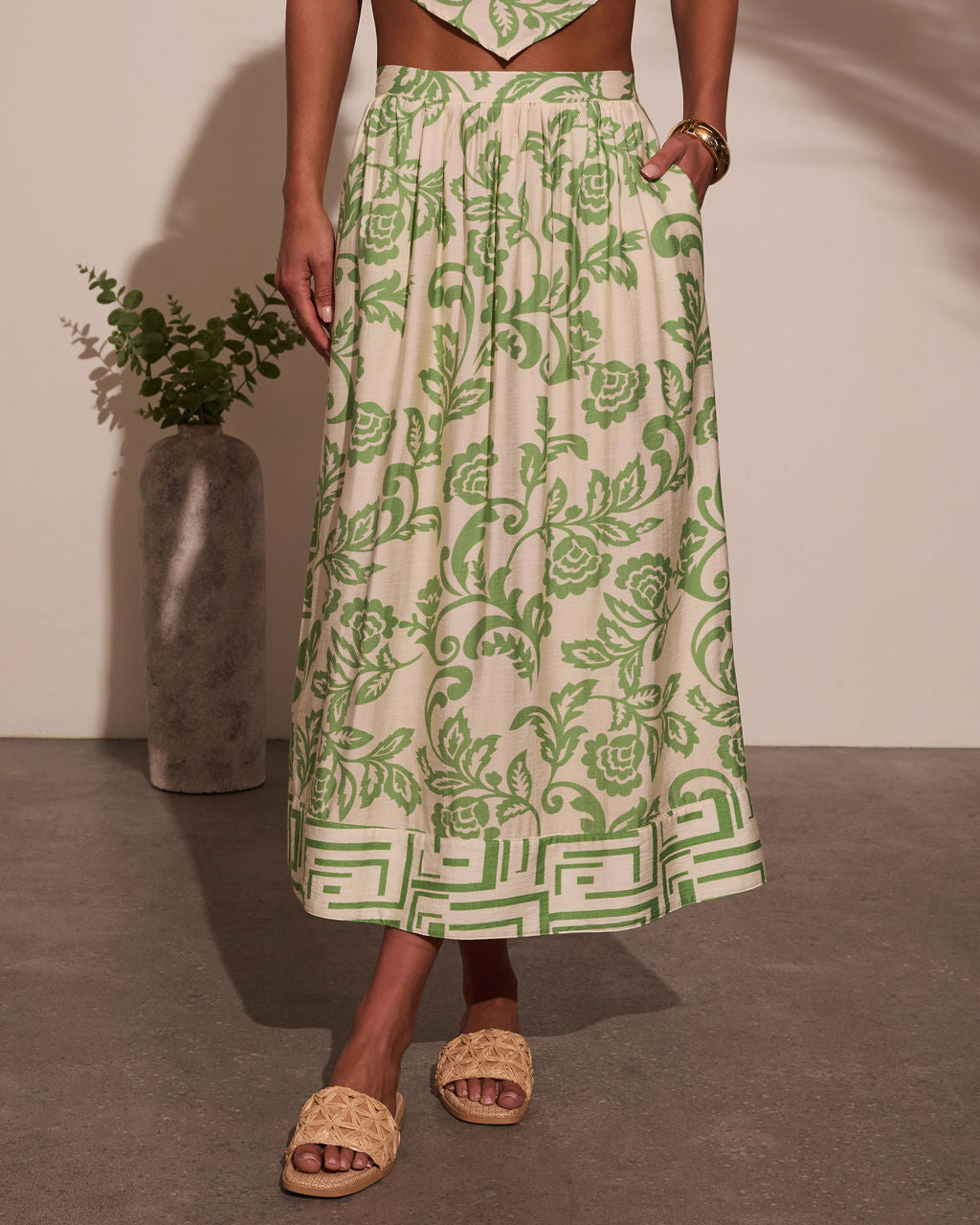 Elliah Abstract Maxi Skirt