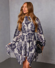 Halle Asymmetrical Printed Shirt Dress