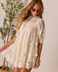 Morning Bliss Lace Mini Dress