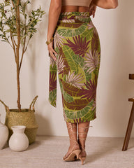 Brinklie Wrap Tie Midi Skirt