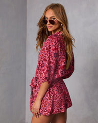 Amber Hour Waist Tie Romper