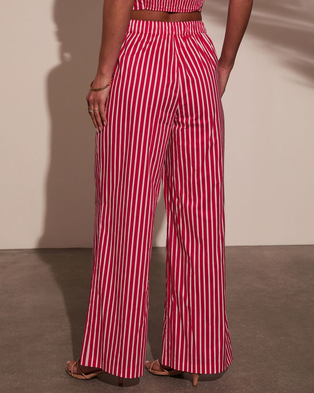 High Noon Striped Wide Leg Pants