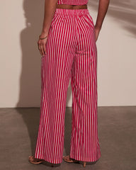 High Noon Striped Wide Leg Pants