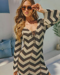 Nikoleta Cover Up Chevron Maxi Dress