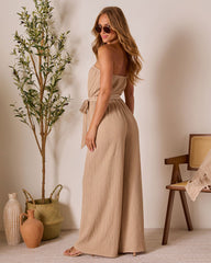Shaylin Strapless Waist Tie Jumpsuit