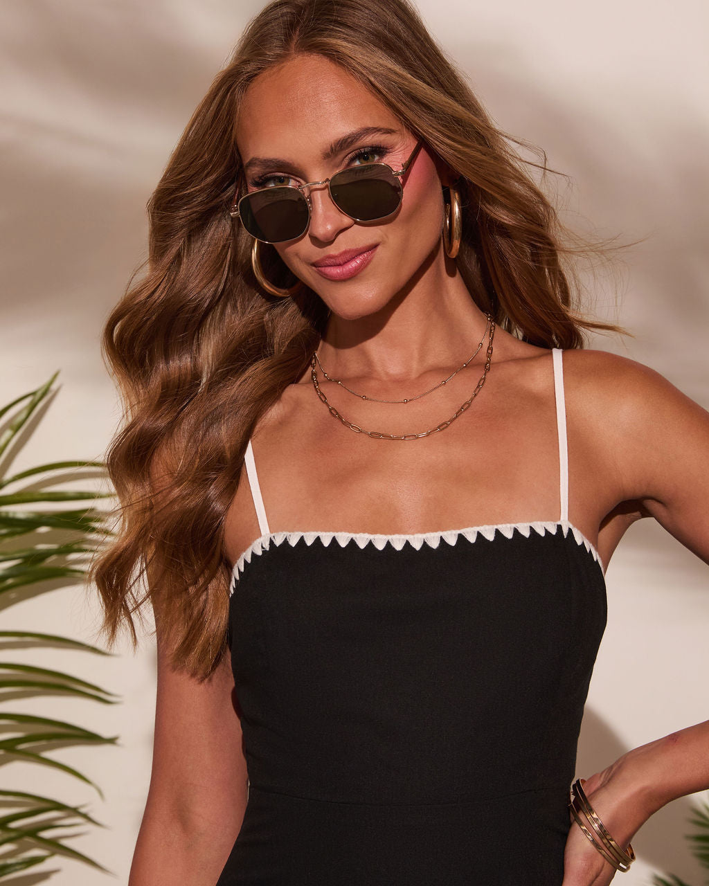 Cailene Contrast Trim Mini Dress