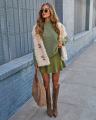 Slow Mornings Ribbed Mock Neck Sweater