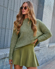 Slow Mornings Ribbed Mock Neck Sweater