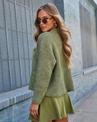 Slow Mornings Ribbed Mock Neck Sweater