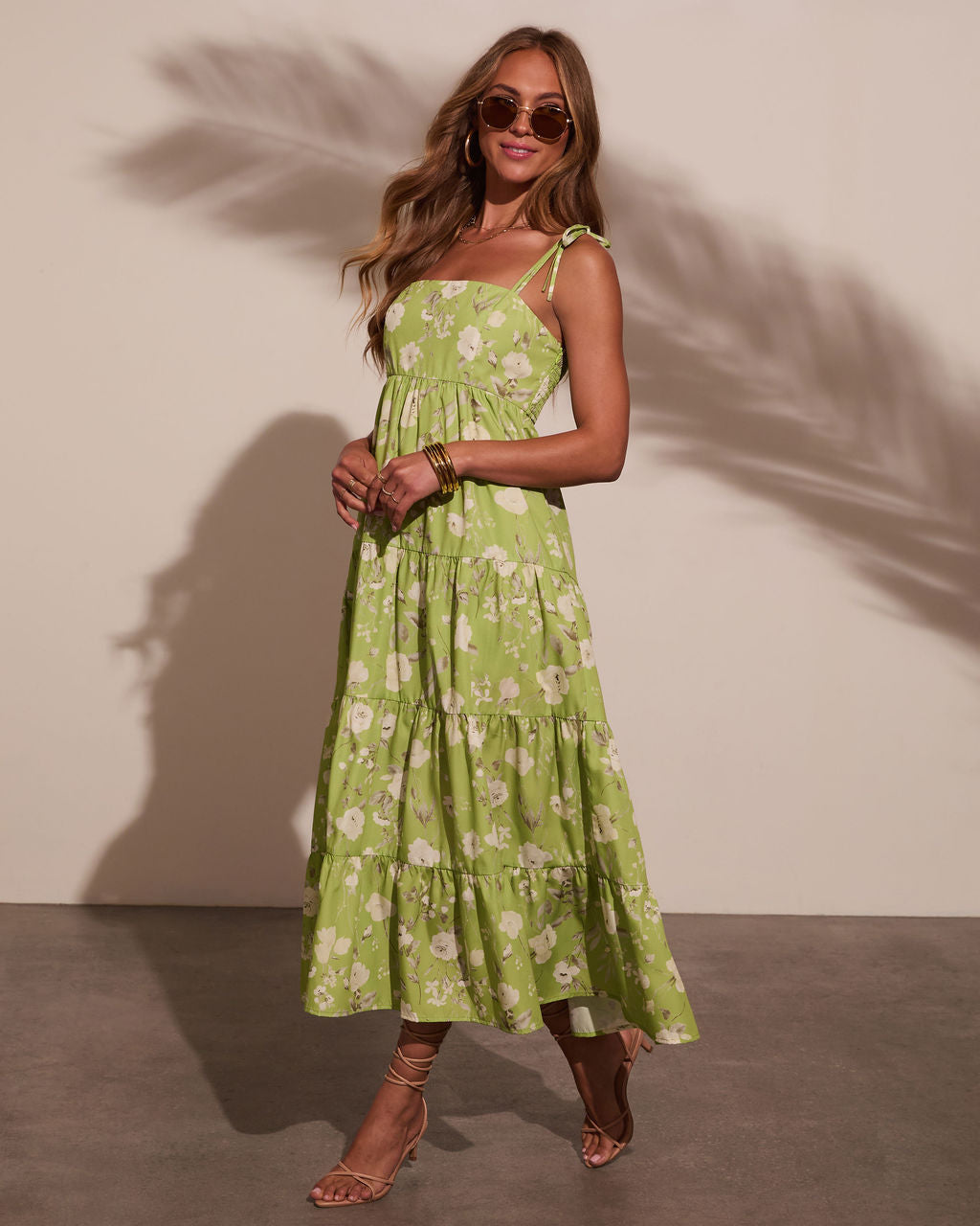 Jovanne Tiered Floral Maxi Dress