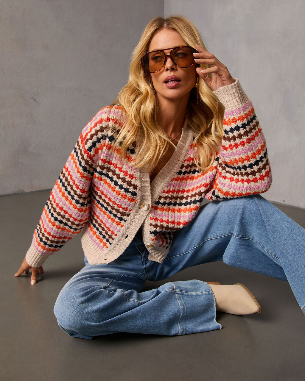 Before the Chill Abstract Cardigan