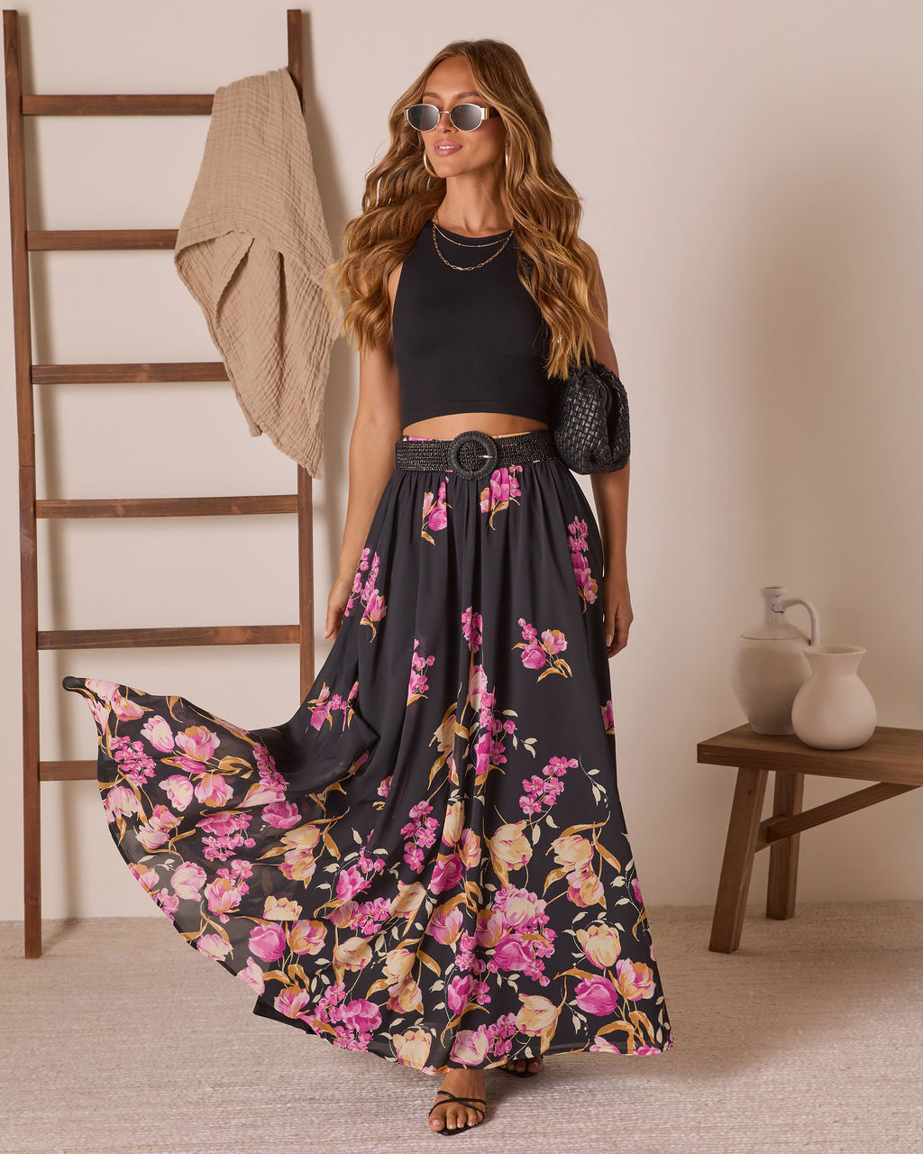 Olenda Floral Maxi Skirt