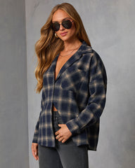 Honeyed Sunlight Plaid Shirt Jacket