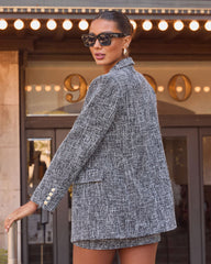 Corenne Tweed Double Breasted Blazer