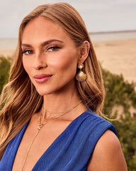 Shoreline Glow Seashell Drop Earrings