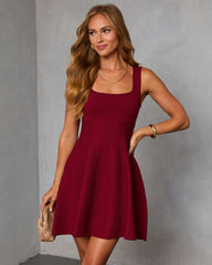 Caramel Moon Fit And Flare Mini Dress