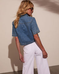 Mariah Front Tie Denim Top
