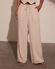Hazel Pinstripe Wide Leg Pants