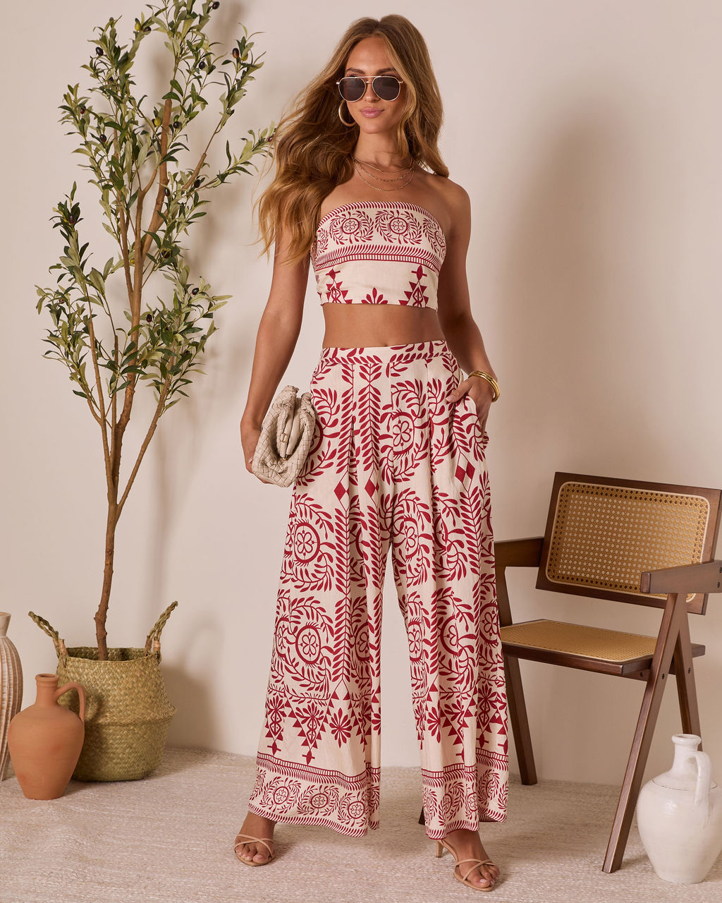 Homestead Wide Leg Printed Pants