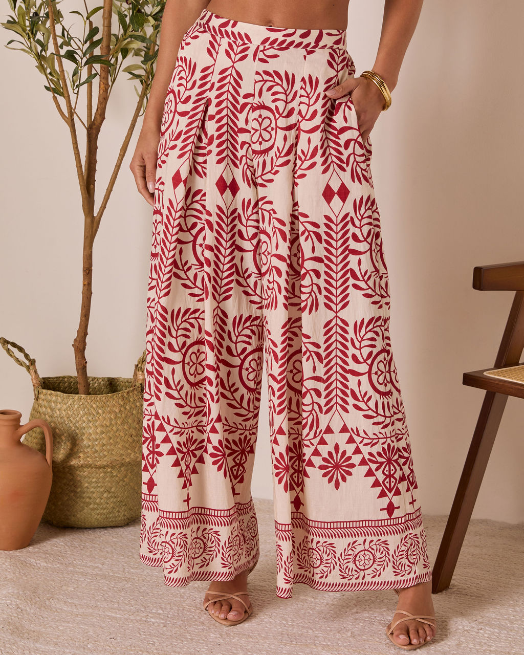 Homestead Wide Leg Printed Pants