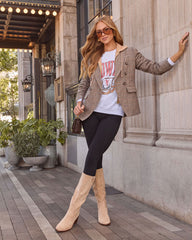 Worn Oak Suede Knee High Boots