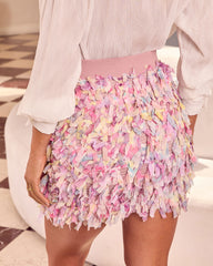 Tropic Muse Fringe Mini Skirt