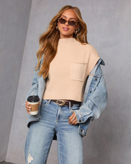 Brooke Mock Neck Short Sleeve Sweater