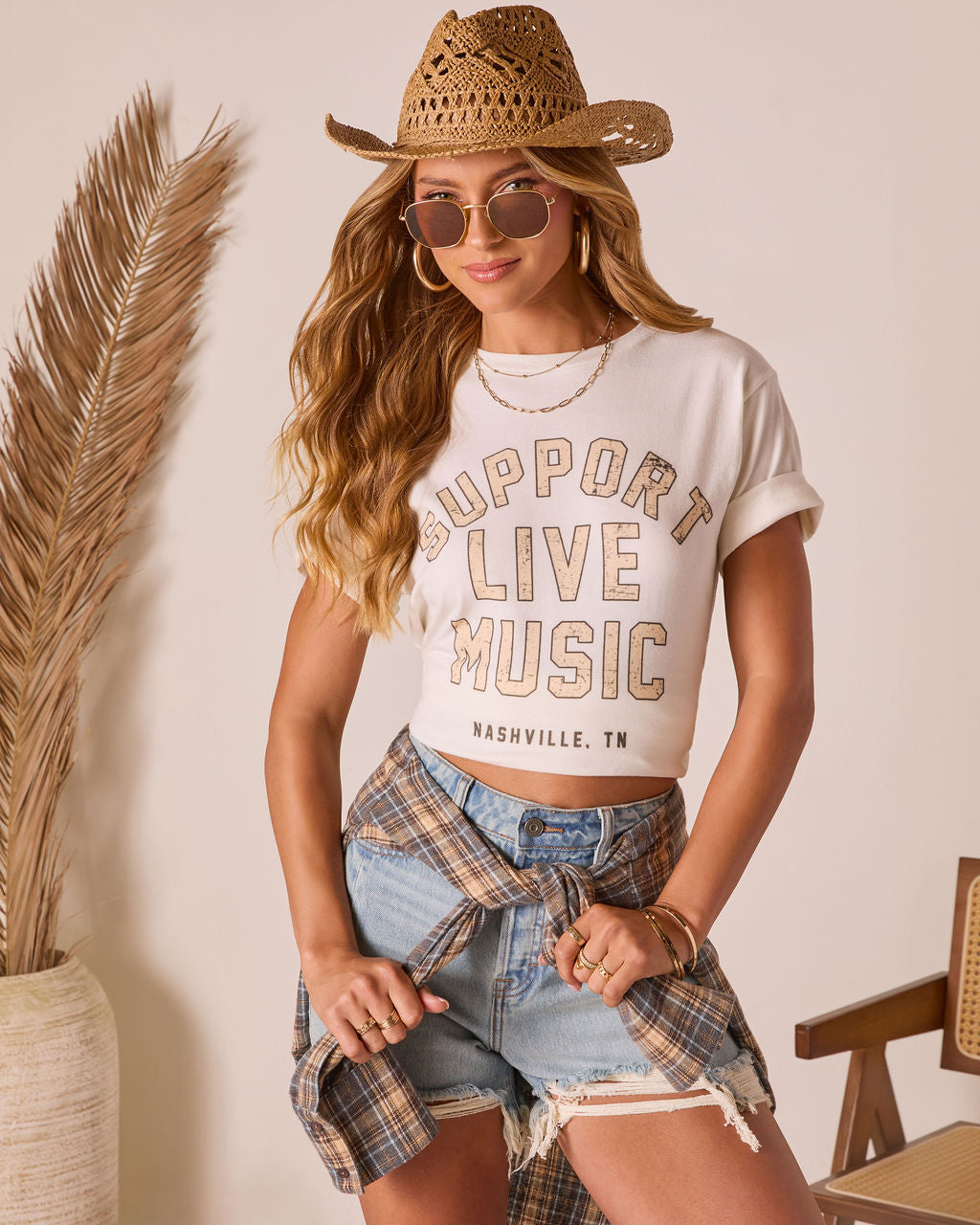 Support Live Music Short Sleeve Graphic Tee