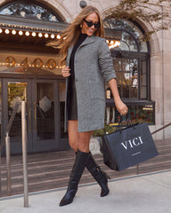 Tayshia Pocketed Herringbone Coat 2.0