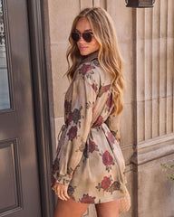 Fall For That Waist Tie Romper