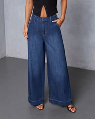 Marlenie Rigid High Rise Wide Leg Jeans