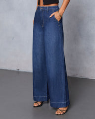 Marlenie Rigid High Rise Wide Leg Jeans