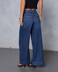 Marlenie Rigid High Rise Wide Leg Jeans