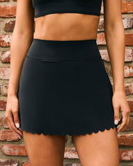 At The Barre Scallop Trim Mini Skort