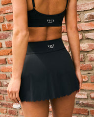 At The Barre Scallop Trim Mini Skort