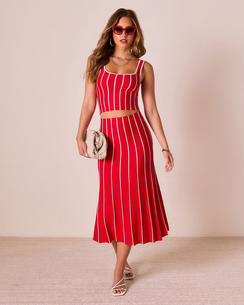 Ashlin Contrast Striped Tank