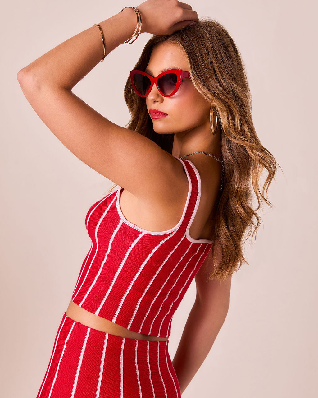 Ashlin Contrast Striped Tank