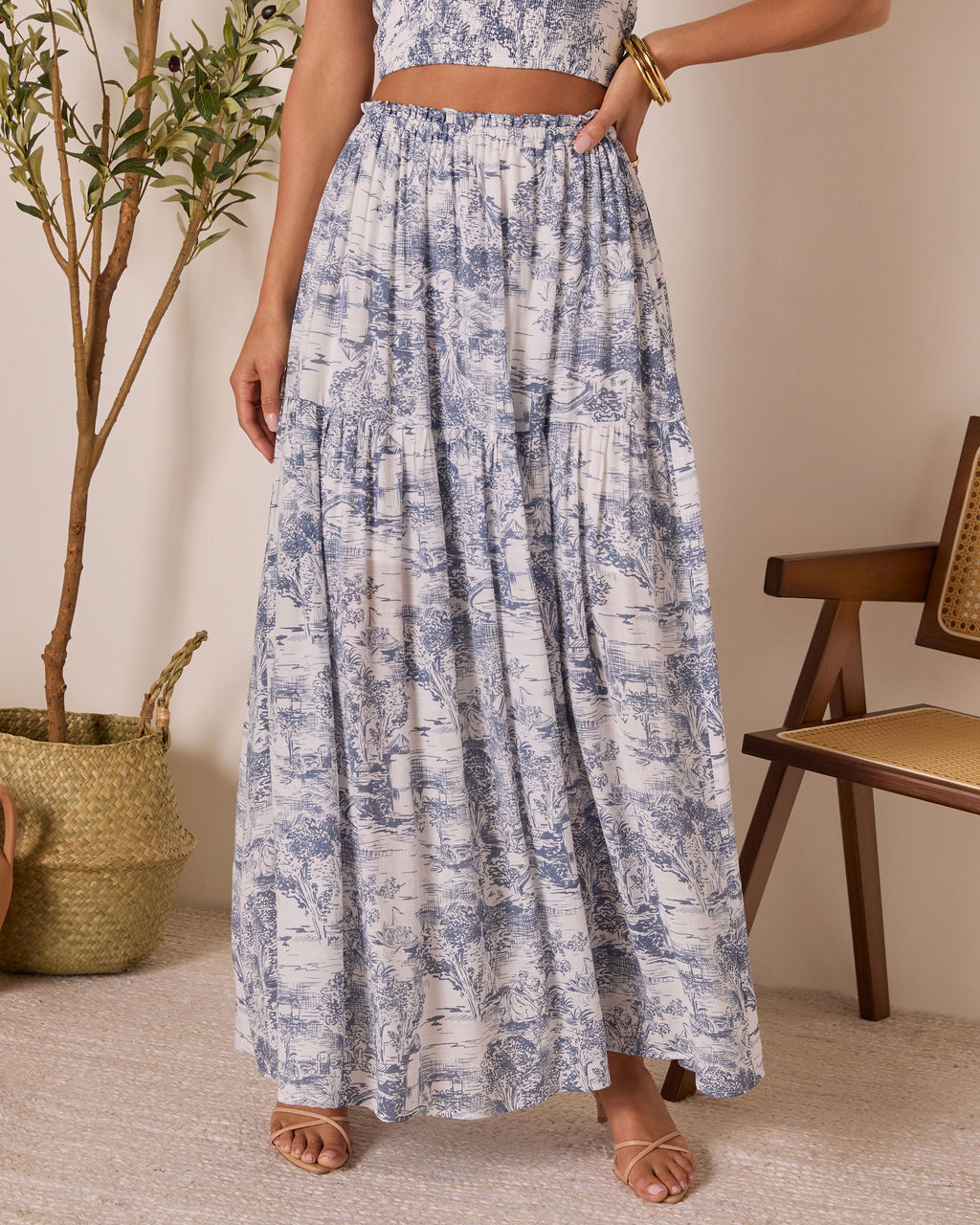 Cedar Skies Printed Maxi Skirt