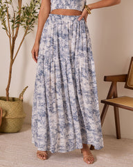 Cedar Skies Printed Maxi Skirt