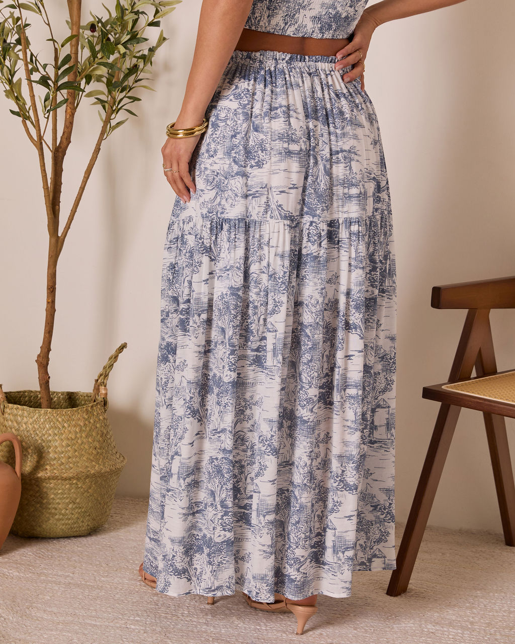 Cedar Skies Printed Maxi Skirt