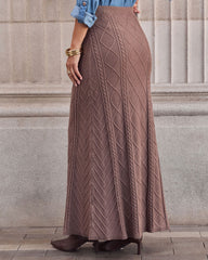 Amberlee Cable Knit Maxi Skirt