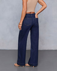Soft Echo Stretch High Rise Wide Leg  Jeans
