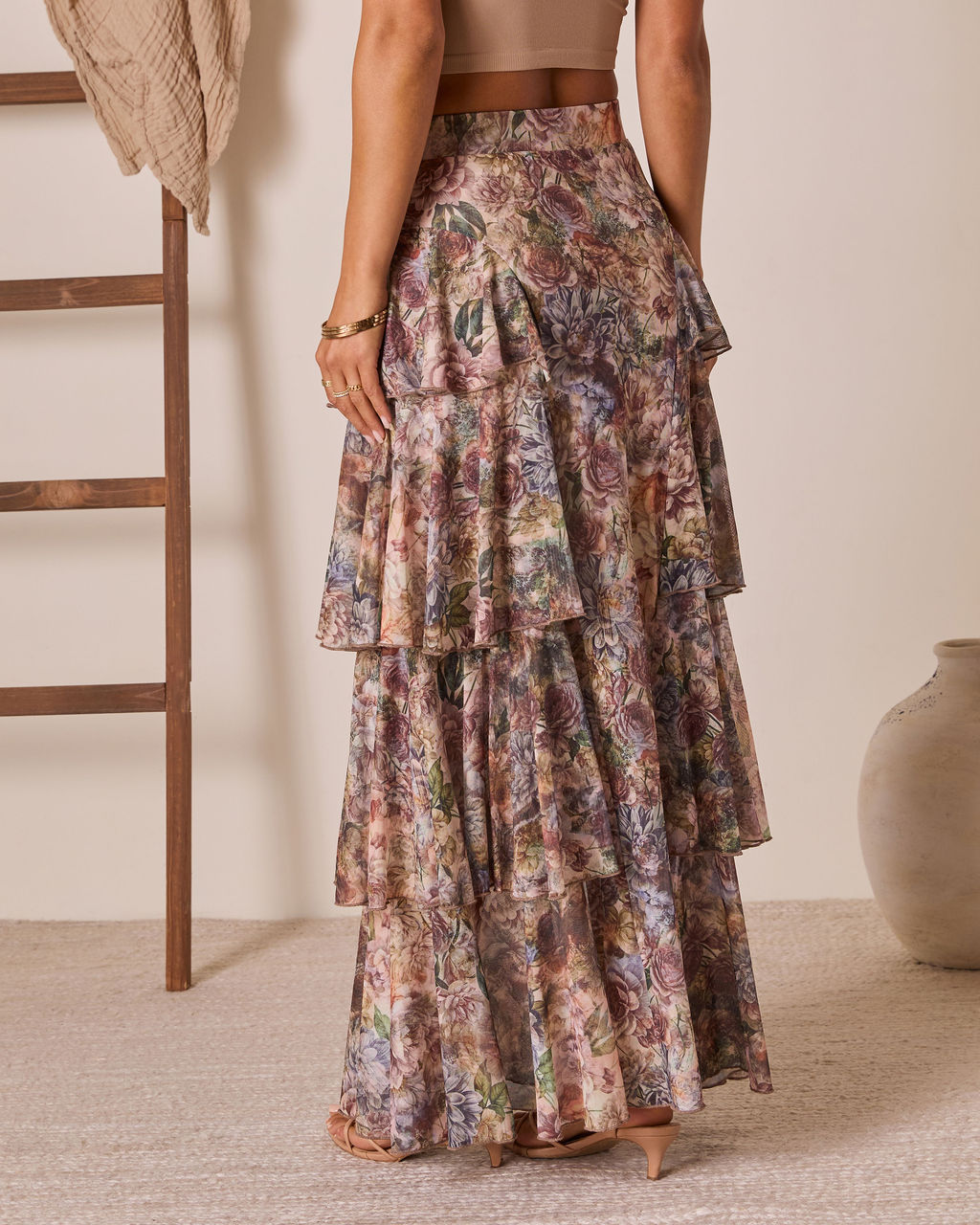 Reissa Tiered Maxi Skirt