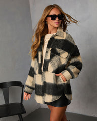 Fading Hour Heavyweight Brushed Plaid Jacket