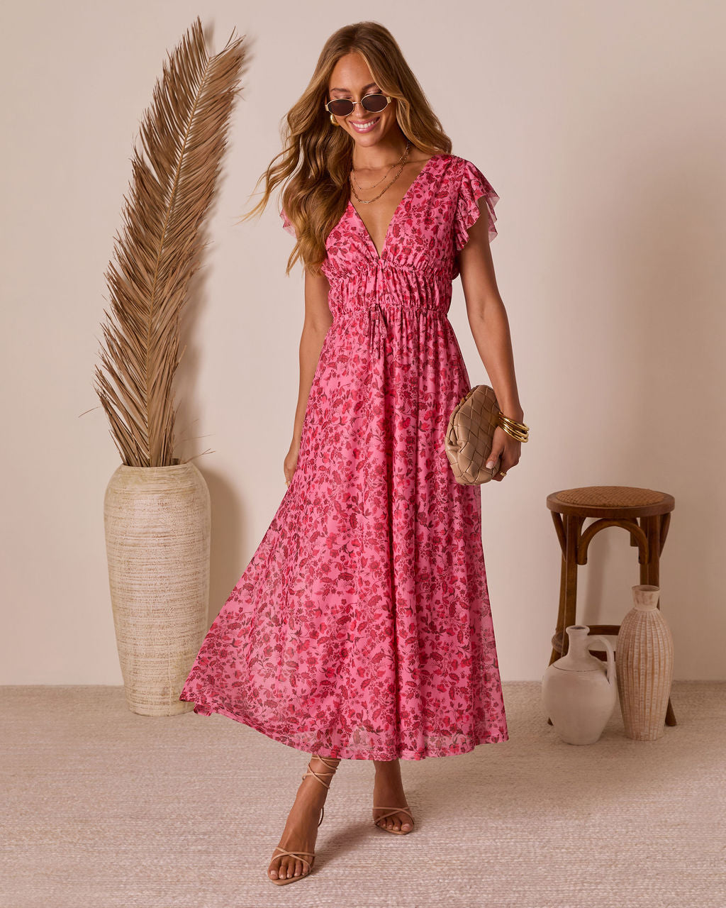 Private Island V-Neck Floral Maxi Dress