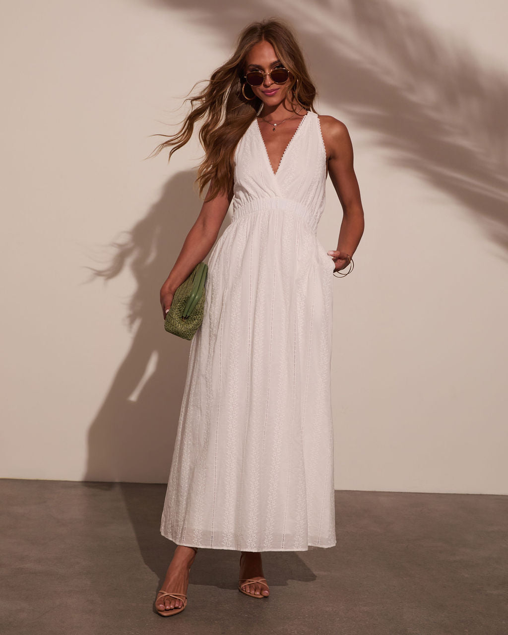 Reyanne Eyelet Embroidered Maxi Dress